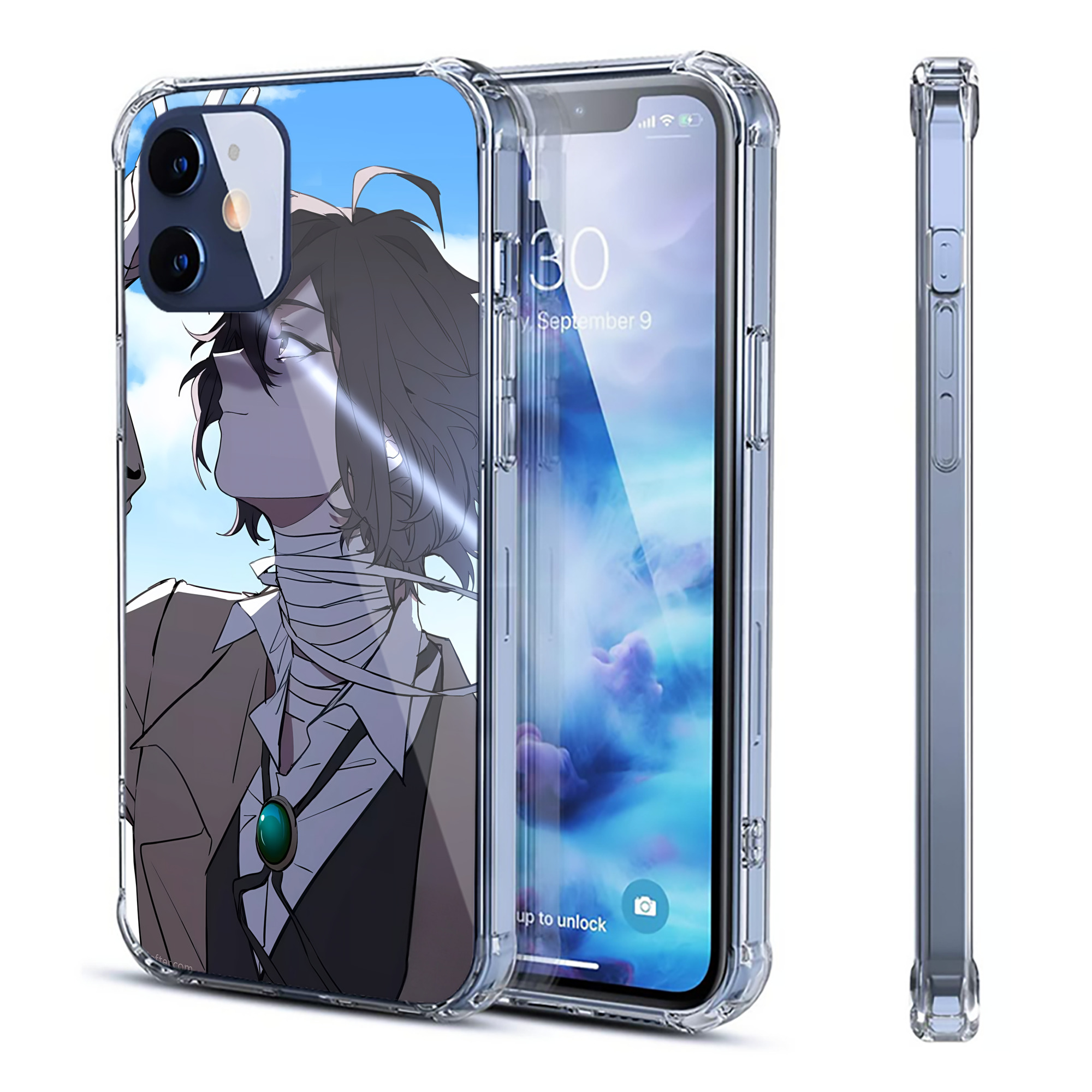 （画像用） 文豪ストレイドッグス Bungo Stray Dogs 【iPhone 12シリーズ対応】透明スマホケース（クリアソフトケース）